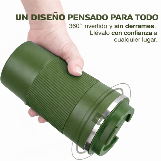 Vaso Termo Termico Tapa Antiderrame Acero Inoxidable 304 Reutilizable