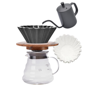 Kit Cafe Origami V60 Calentador Cuello Cisne Server
