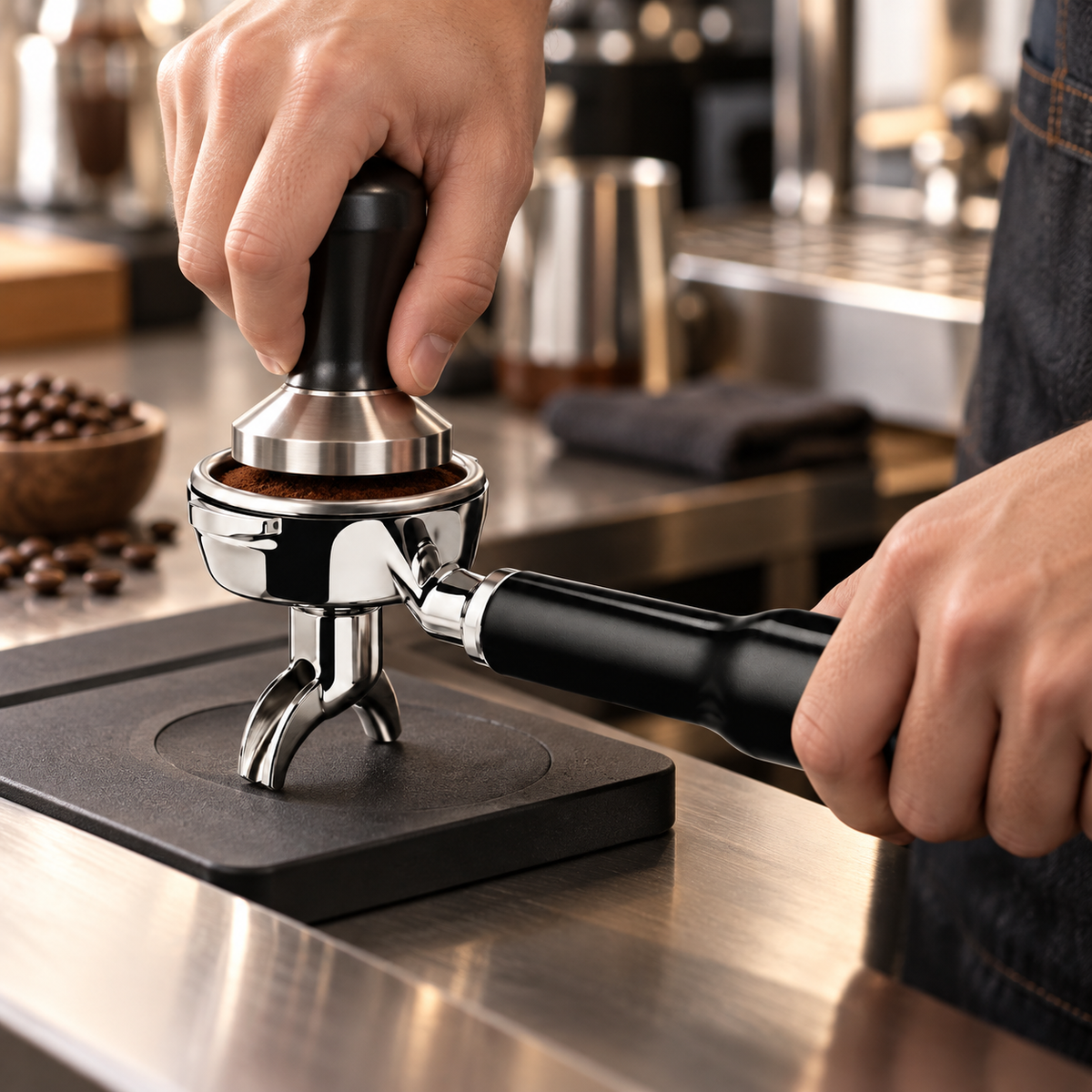 Portafiltro Doble Salida 58 mm para Maquina Espresso