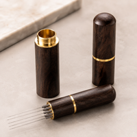 Distribuidor WDT de Madera con 6 Agujas para Cafe Maquina Espresso