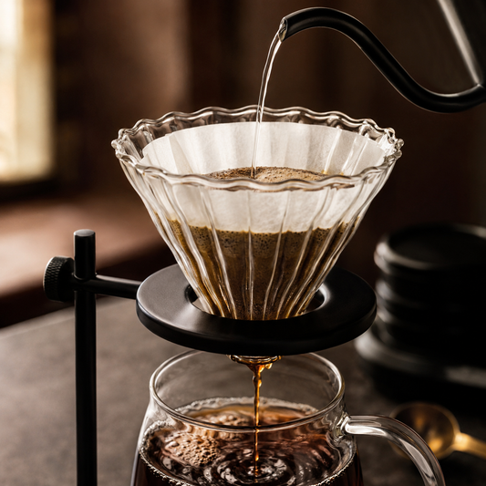 Cafetera Dripper Metodo V60 de Vidrio Borosilicato Transparente 02 para Cafe Filtrado