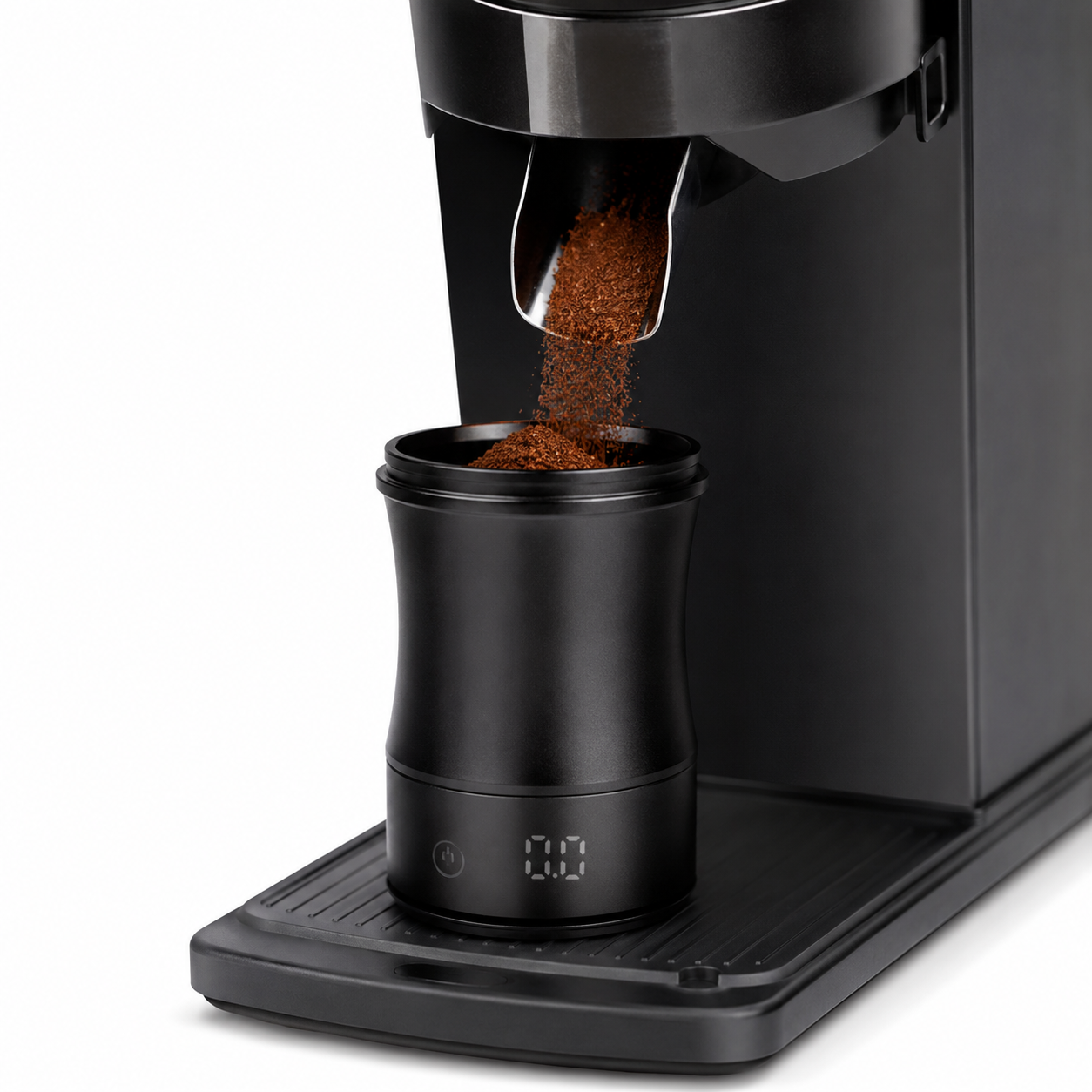 Gramera Digital Recargable con Vaso Dosificador para Café Espresso y Filtrados 58 mm