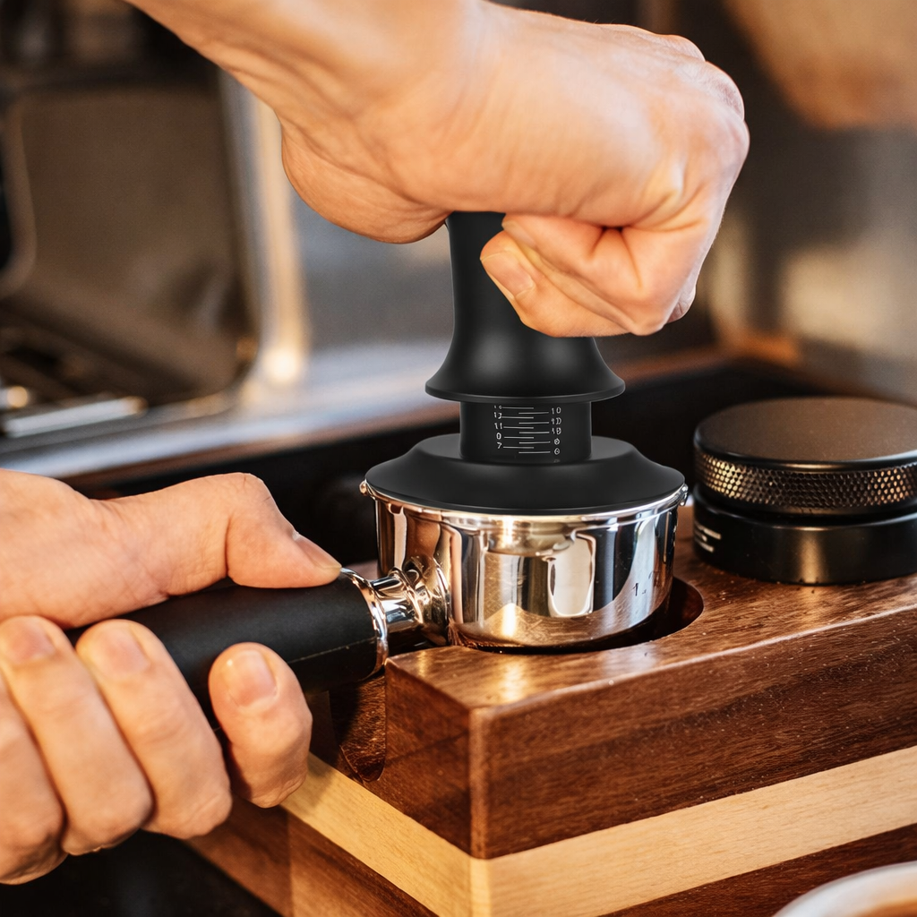 Tamper 53mm Dinamométrico Profesional Negro para Maquina Espresso
