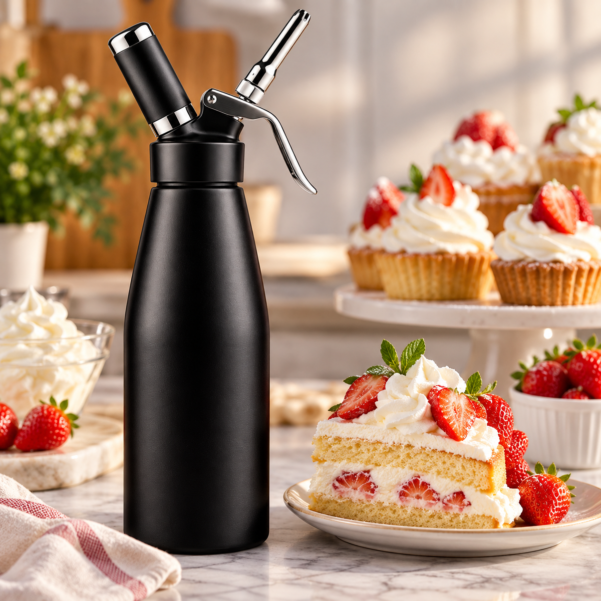 Chantillera Profesional 1 Litro | Sifon para Crema Chantilly 1000ML