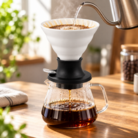 Cafetera V60 Dripper Tipo Hario Switch Ceramica Blanco | Metodo Cafe por Inmersion