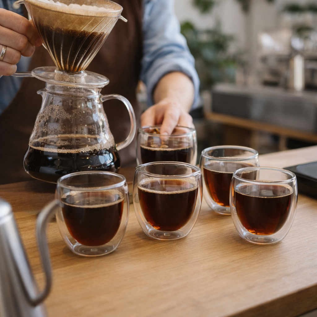 Set Vaso Cristal 150ml Doble Pared Transparente Pack x6