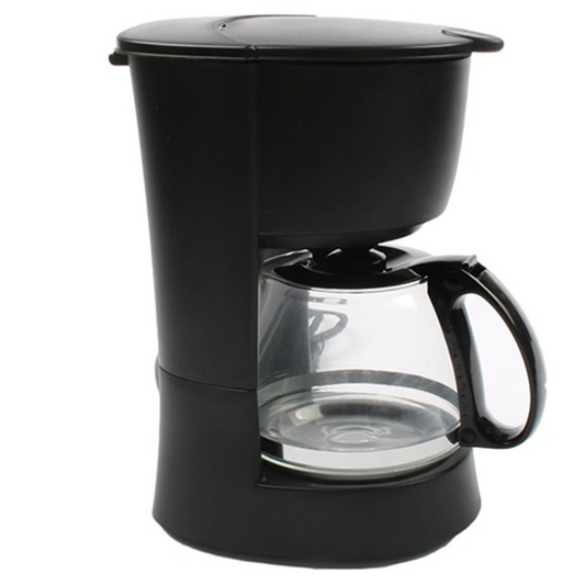 Cafetera Eléctrica Negra para el Hogar u Oficina – 6 Tazas, 600 W