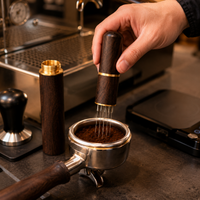 Distribuidor WDT de Madera con 6 Agujas para Cafe Maquina Espresso