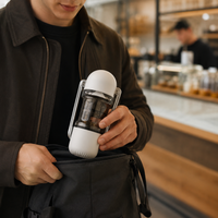 Cafetera Maquina Espresso Manual Portatil Para Viajes 15 Bares de Presion