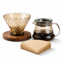 |Kit Gold| Cafetera Filtrado Dripper V60 Jarra Filtros Papel Tamaño 01