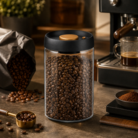 Recipiente Hermetico de Vidrio para Cafe 900 ml 30 Oz con Tapa