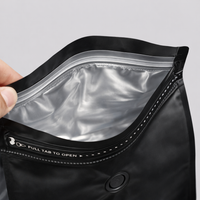 Bolsa Negra Mate 250g para Cafe con Valvula y Cierre Tri Laminada