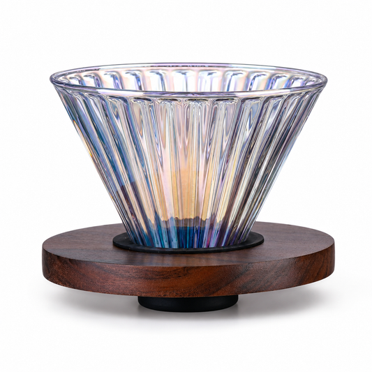 Cafetera Metodo V60 Dripper 02 | Con Base Madera para Cafe Filtrado