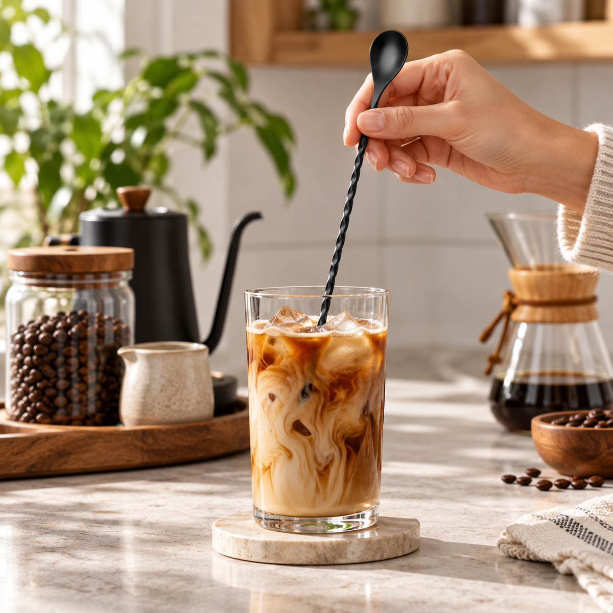 Cuchara Bar Spoon Negra 30 cm