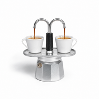 Cafetera Italiana Moka Mini Express 2 Tazas en Aluminio