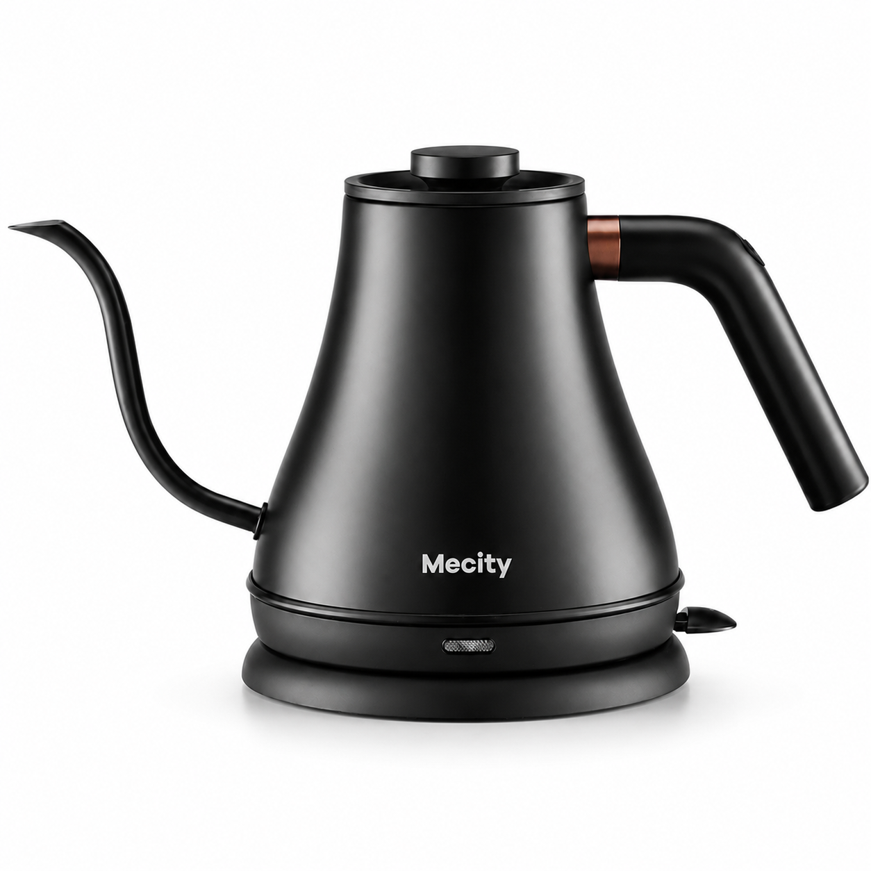 Hervidor Electrico Mecity Jarra Cuello de Cisne 0.8 L Negro Mate