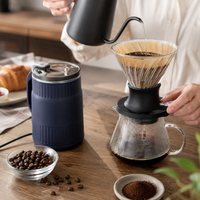 Kit de Cafe Filtrado con Molino Electrico Metodo Tipo HARIO Switch V60 en Vidrio