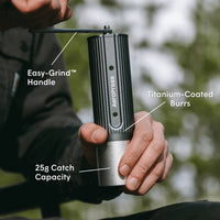 Molino Manual Profesional AeroPress Muelas Conicas Italianas en Acero Inoxidable Ajuste 60 Clics