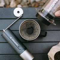 Molino Manual Profesional AeroPress Muelas Conicas Italianas en Acero Inoxidable Ajuste 60 Clics