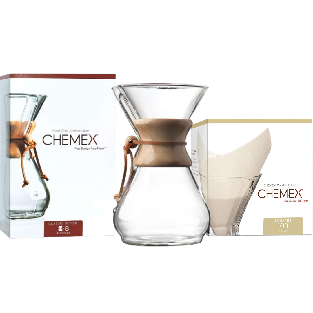 Combo Cafetera Chemex + 100 Filtros Originales