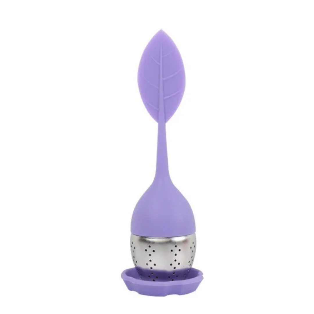 Infusor de Té Purpura en Silicona y Acero Inoxidable