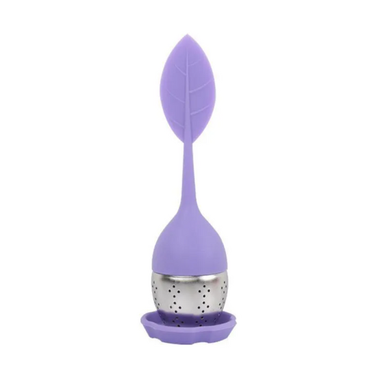Infusor de Té Purpura en Silicona y Acero Inoxidable