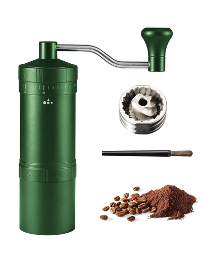 Molino Pro Molienda Ajustable Verde Muelas en Acero Inoxidable 30g