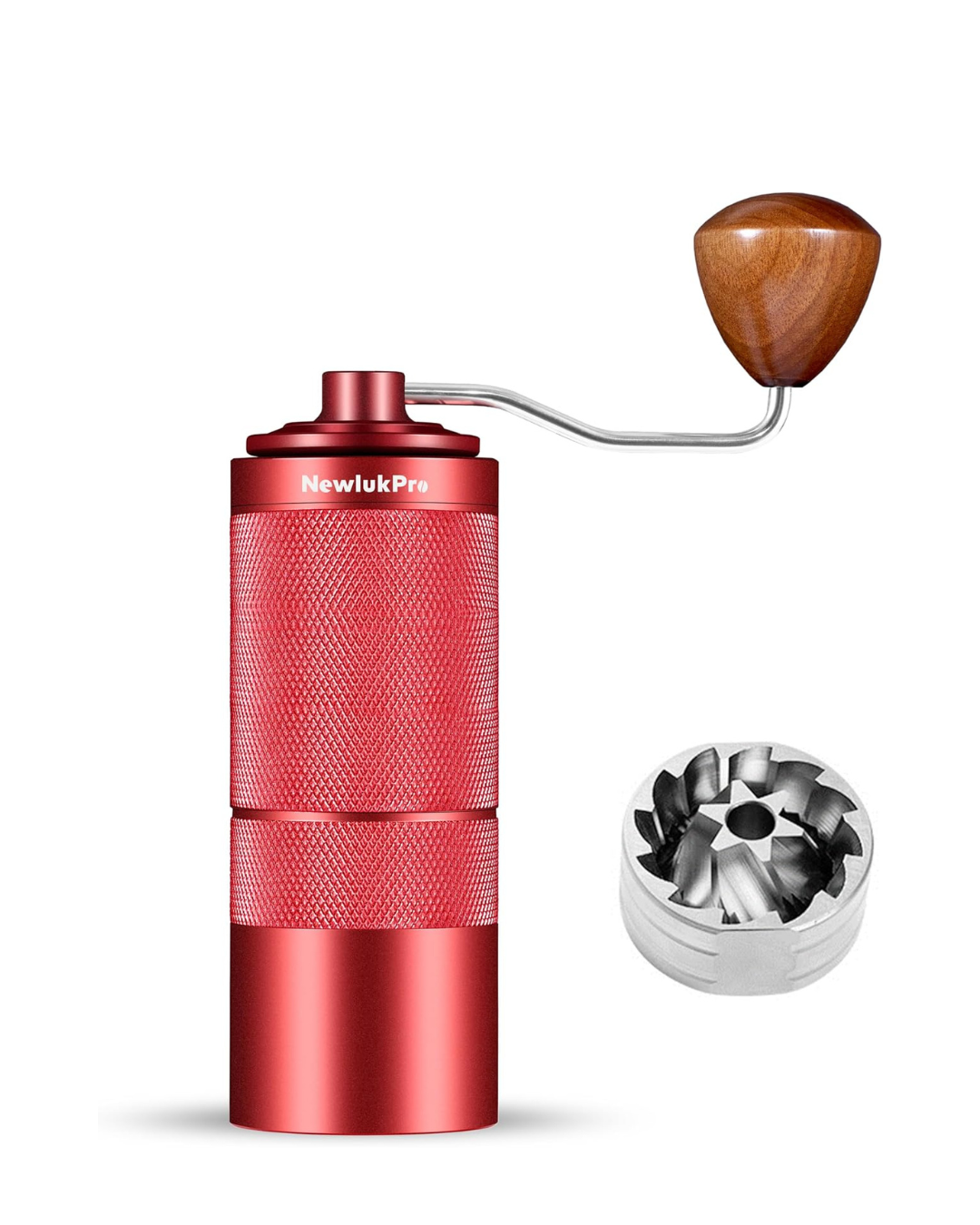 Molino Rojo en Acero Inoxidable Pro Muelas en Acero