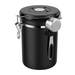 Recipiente para guardar cafe Negro Hermetico sin Entrada de Luz 750g con Cuchara