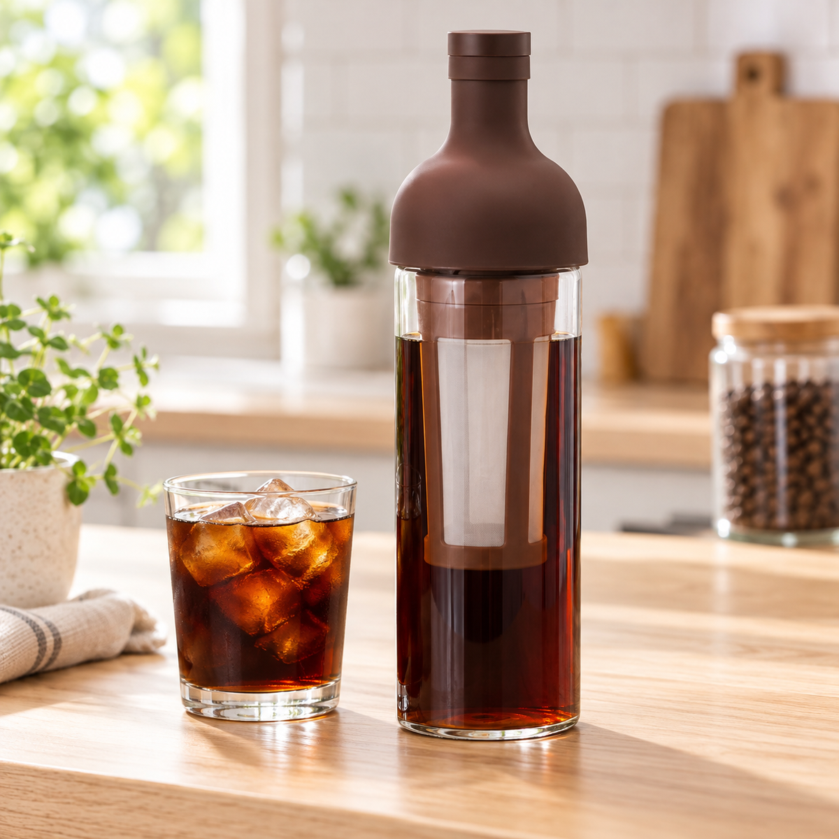 Botella de Vino Hario Cafetera Cold Brew Extracción de Café Frio 650ml