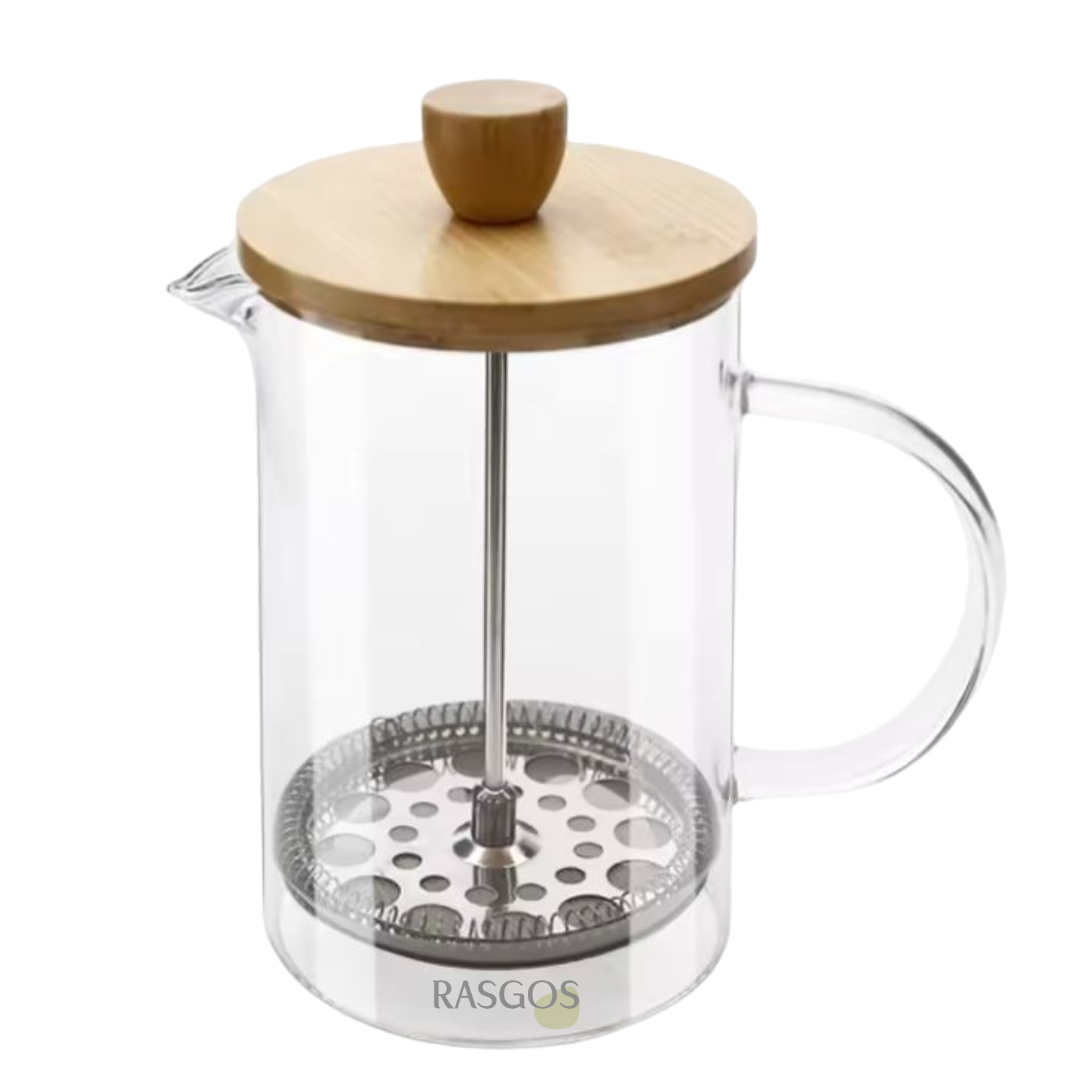 Cafetera Prensa Francesa 600ML Diseño Exclusivo y Natural en Bambú