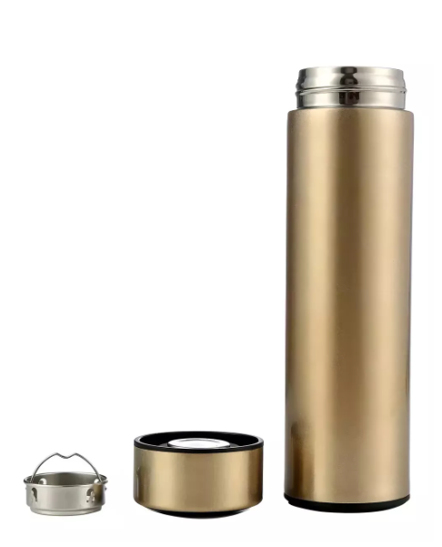 Termo con Termometro Digital Dorado 500ml