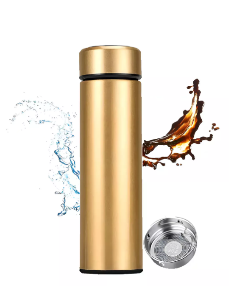 Termo con Termometro Digital Dorado 500ml
