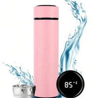 Termo Rosa para Conservar Temperatura y Termometro Digital 500ml