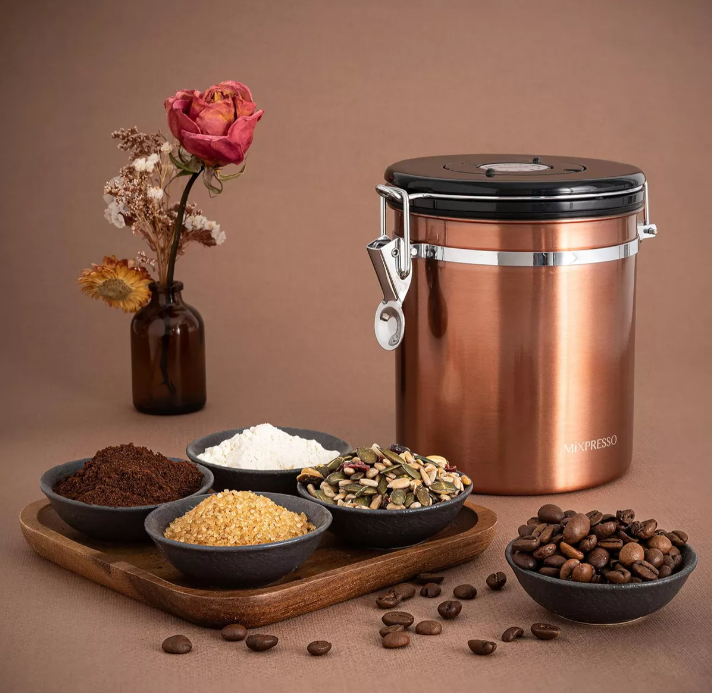 Recipiente Hermético Mixpresso Bronce 500g Acero Inoxidable