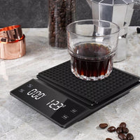 Gramera Pro Bascula Negra LED Temporizador