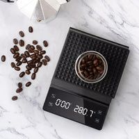 Gramera Pro Bascula Negra LED Temporizador