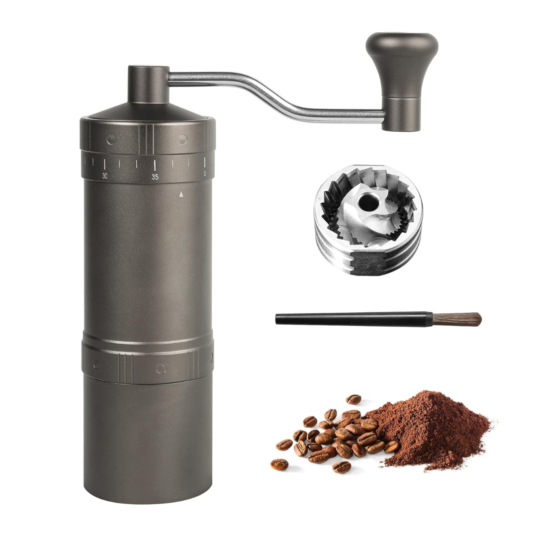 Molino para Café Ajustable Acero Inoxidable Gris Muelas en Acero