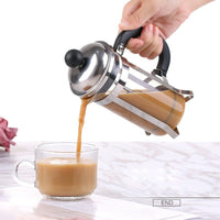Kit Hogar Personalizado de Café | Prensa Francesa Plata 350ml + Café Insignia 250g + Chocolatina + Cuchara + Mensaje Personalizado