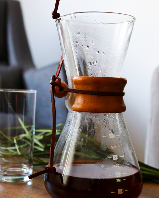 Kit Chemex 600ml | Chemex 600ml + Cafe Insignia + 2 Vasos doble fondo 80ml + Cuchara pinza + Caja tipo Regalo