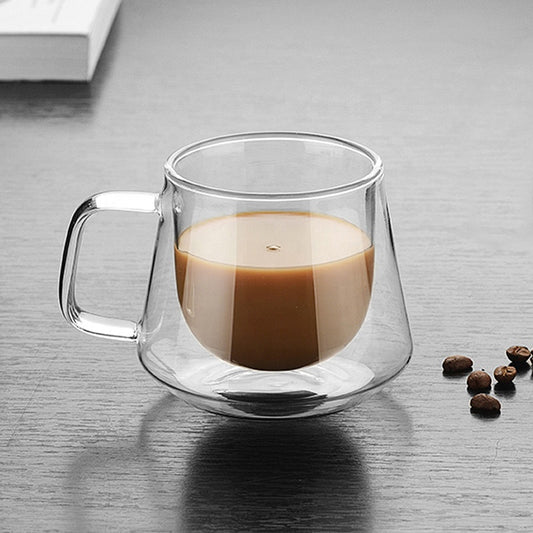 Vaso Pocillo Doble Pared COFFEE con Asa 200 ml
