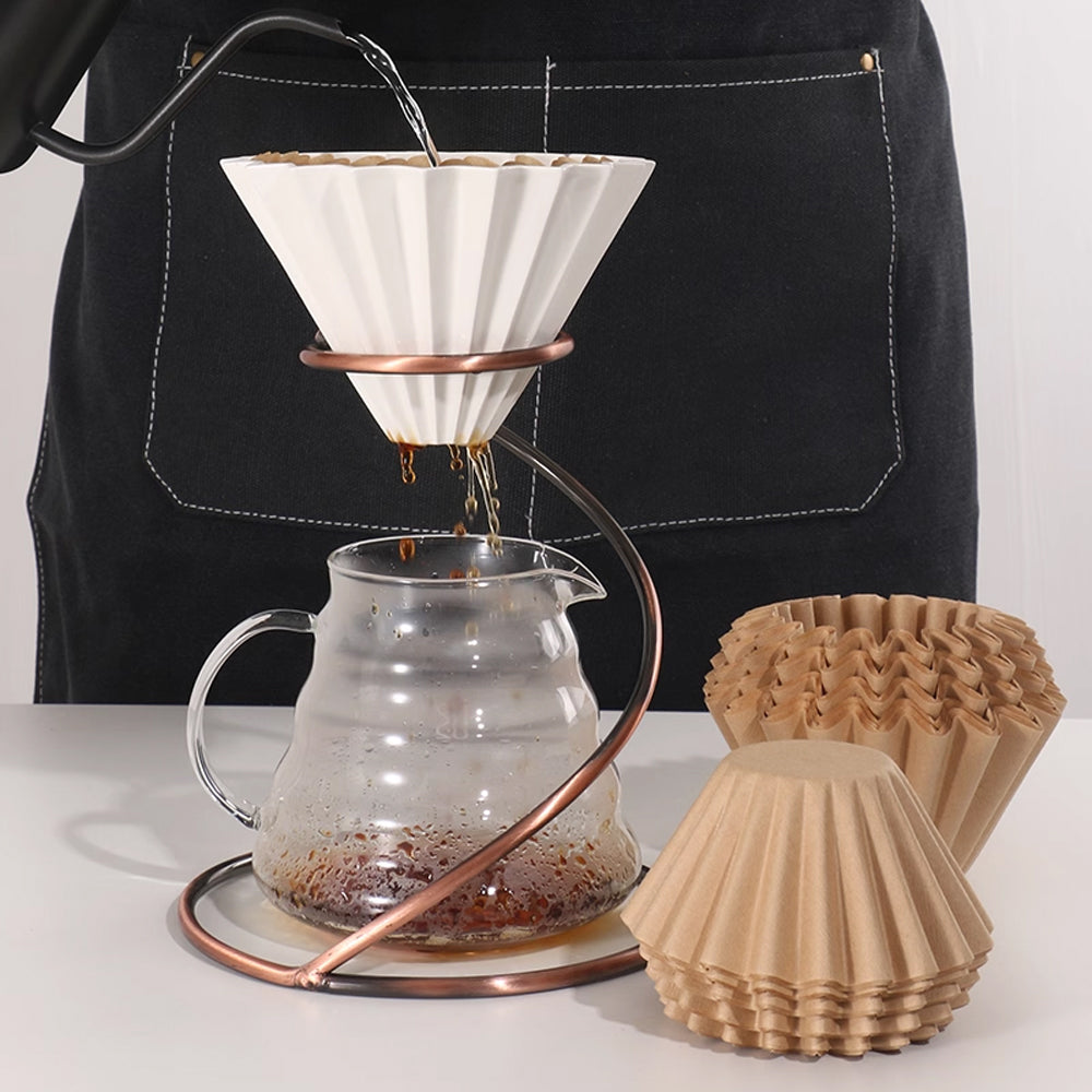 Filtros Papel Cafe Natural V60 Origami Kalita Blue Bottle Coffee Tamaño 02 x50u