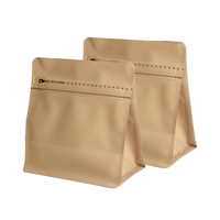 Bolsa Empacar Cafe 250g Kraft con Valvula Desgasificacion y Ziploc