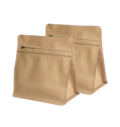 Bolsa Empacar Cafe 250g Kraft con Valvula Desgasificacion y Ziploc