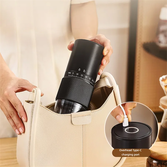 Molino Café Eléctrico Recargable con Fresas Cónicas de Cerámica