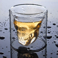 Vaso de Vidrio Doble Pared Calavera 250 ml