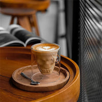 Vaso de Vidrio Doble Pared Calavera 250 ml