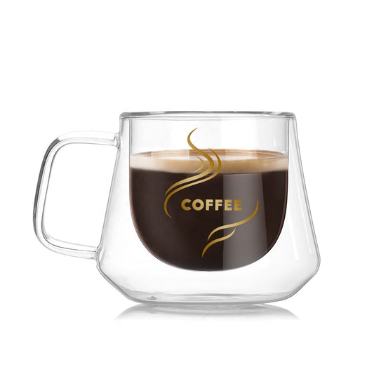 Vaso Pocillo Doble Pared COFFEE con Asa 200 ml