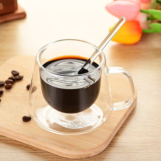 Vaso Pocillo Doble Pared COFFEE con Asa 200 ml