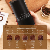 Molino Café Eléctrico Recargable con Fresas Cónicas de Cerámica